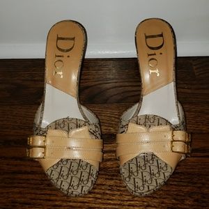 Dior platform sandals. 4.5" heel